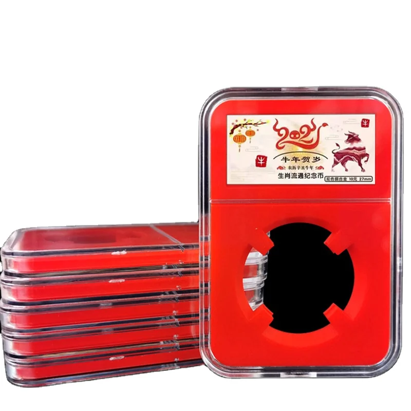 Plastic box coin Grade Display box for slabs Coin Holder Certified-Style Morgan or Peace Dollar 3 Pak Storage boxes