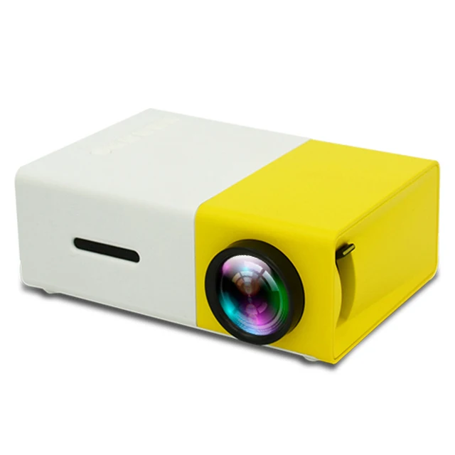 
Portable Built-in battery Projector Android Home theater Mini pocket Projector YG300 Yellow Black Blue color 