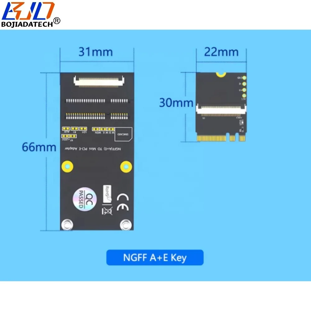 M.2 NGFF ключ A + E key-E интерфейс к Mini PCI-E MPCIe слот беспроводной адаптер карты с гибким кабелем FPC Поддержка Wifi BT