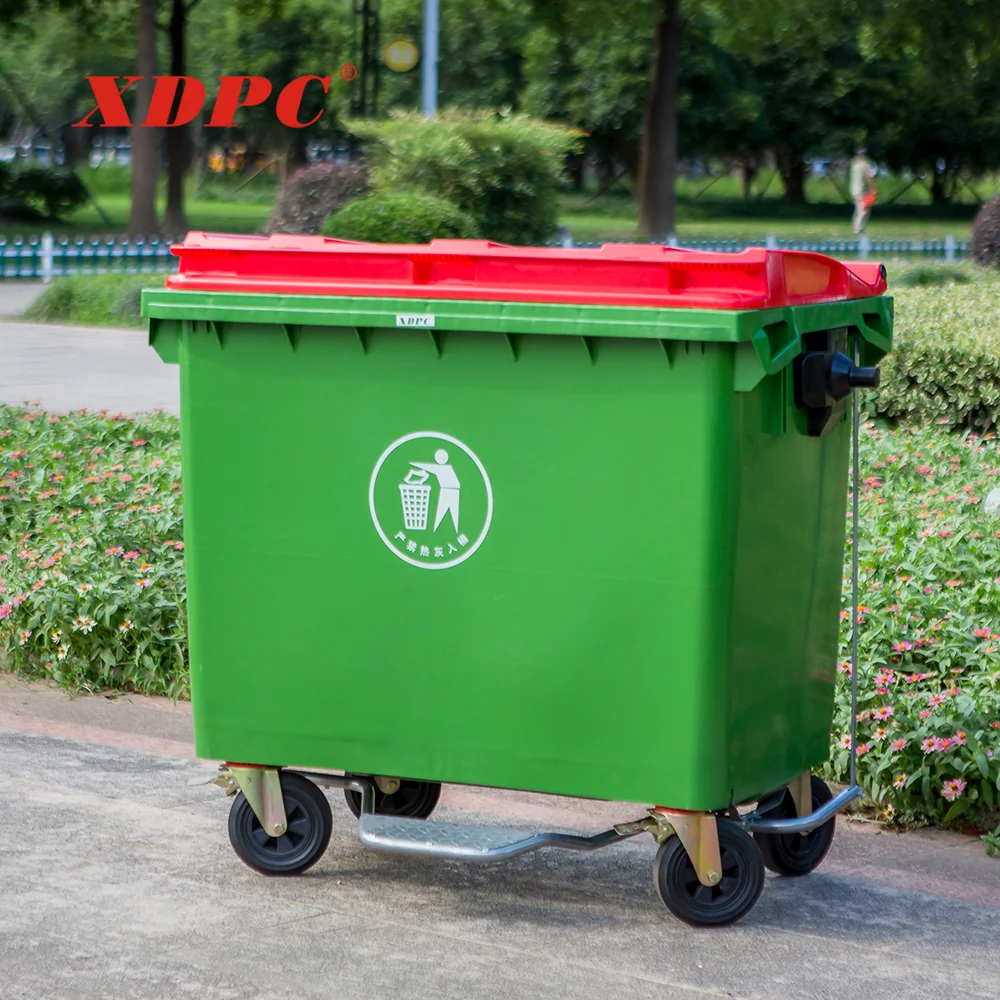 XDPC 1100 liter plastic dustbin garbage bin waste container bin