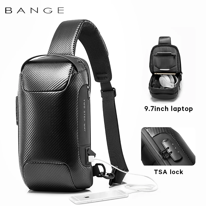 
2020 new design unisex wholesale anti theft waterproof custom men trendy shoulder chest crossbody sling bag for men 