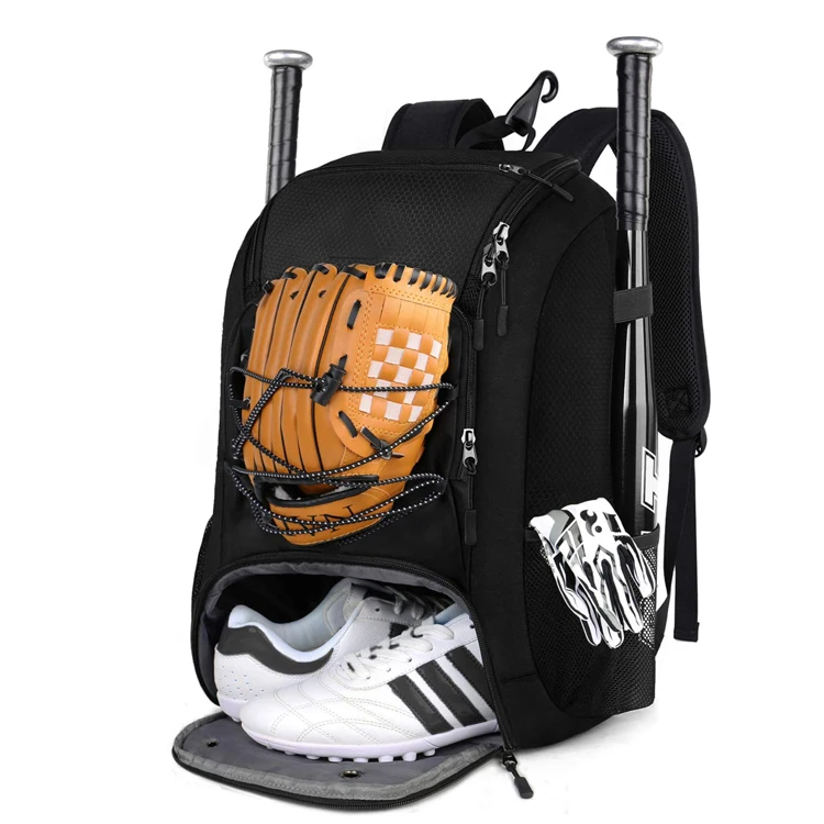 Hot Sell Lightweight Softball Bat Bag with Shoes Compartment for Youth Adult