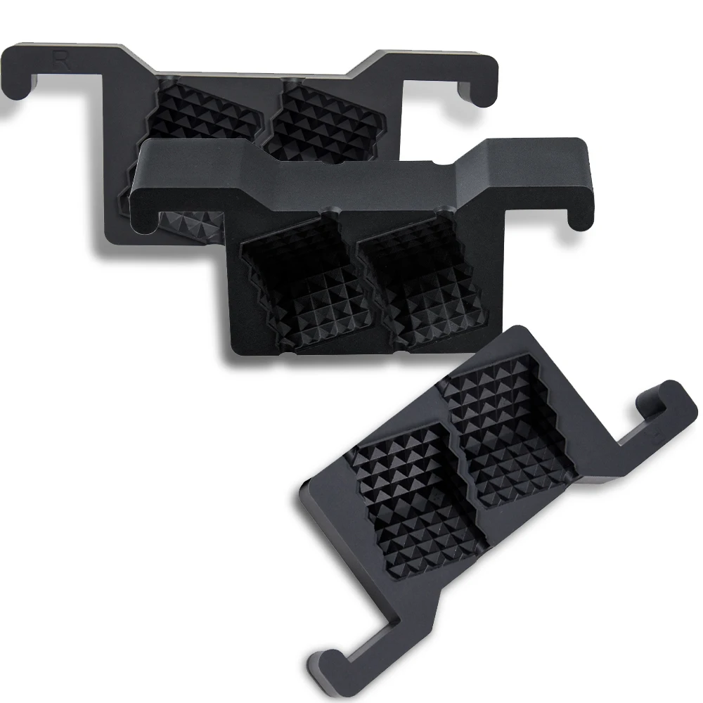 4 Cavity BPA Free Large Rhombus Slow Melting Crystal Clear Ice Cube Maker Big Silicone Square Ice Cube Mold for Whiskey Cocktail