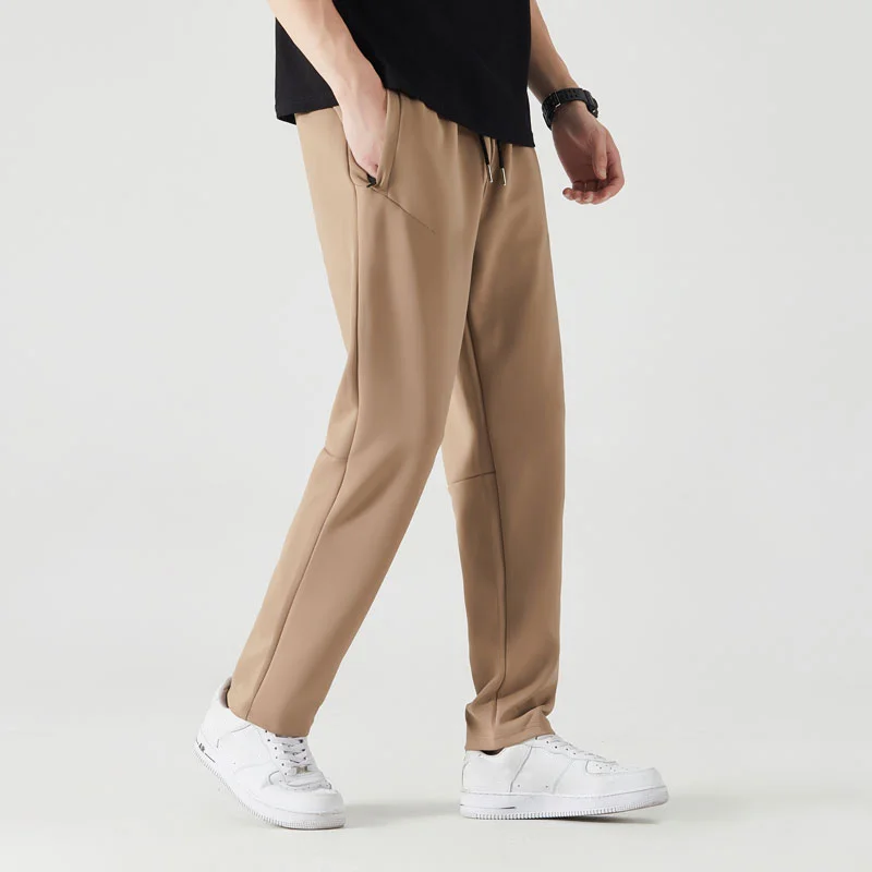 Korean style fashion training casual streetwear straight winter loose custom mens pants manufacturer