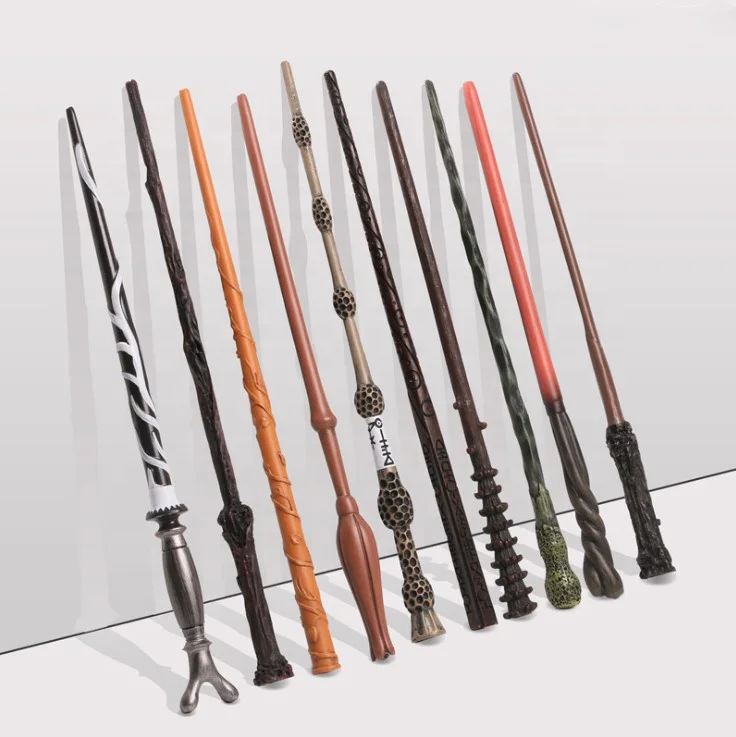 
39 Styles Plastic Harry Magic Wands Cosplay Dumbledore Voldmort Hermione Metal Potters Magic Wand Christmas Gift 