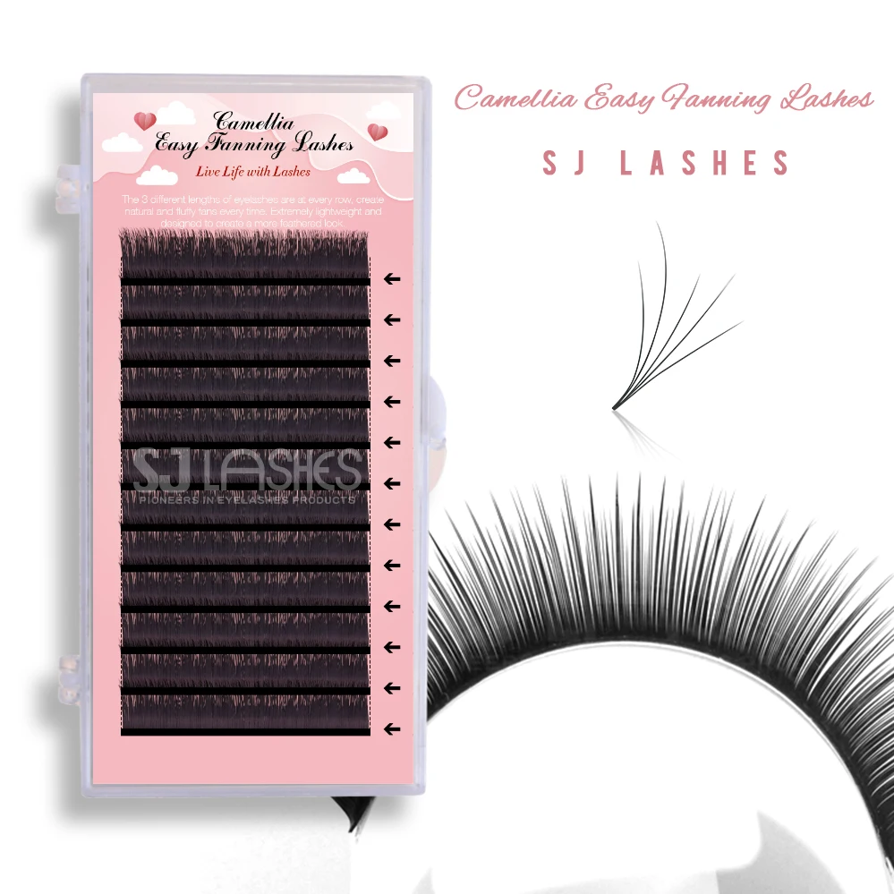 Korean PBT Mink Extensiones de Pestaas High-Dense Gap-Free Individual Synthetic C-Curl Lashes 0.07mm Thickness 15mm Length Trays