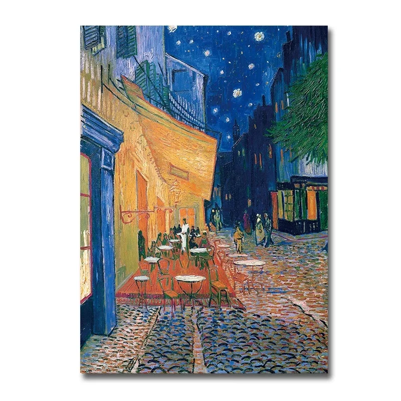 
Diamond Painting Famous Van Gogh Cafe Terrace At Night Oil Painting Reproductions on Canvas Posters and Prints Wall Art Picture 
