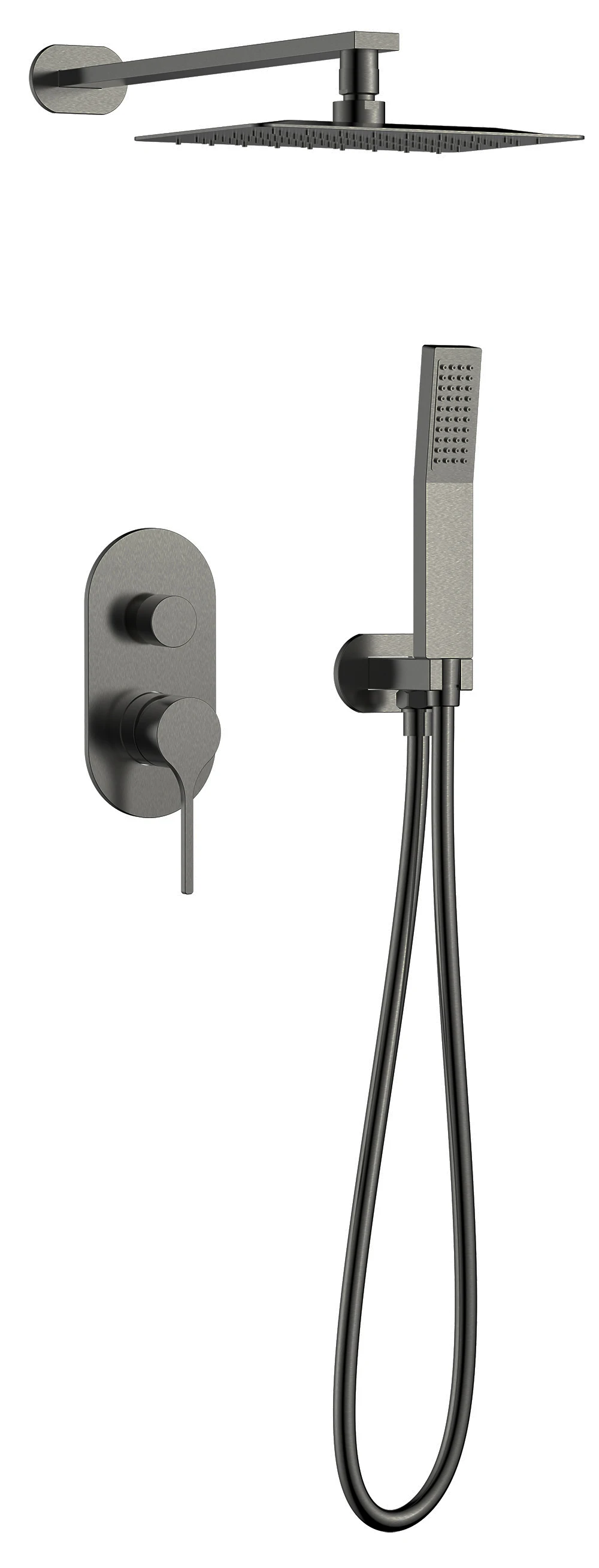 SS 304 Rose Gold Shower Wall Mount Hand Shower Bathroom Accessories Set Faucet Thermostat Shower Multi-channel Faucet