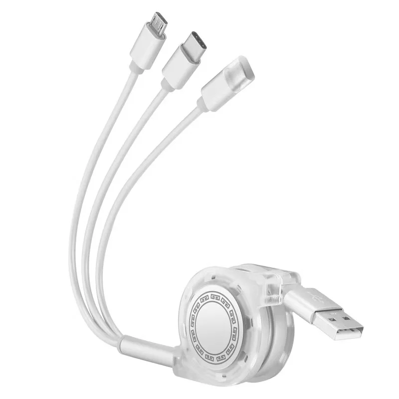 30% Off OEM подарок логотип 3 в 1 Выдвижной Micro USB Type C кабель 8 Pin зарядный кабель для мобильного телефона