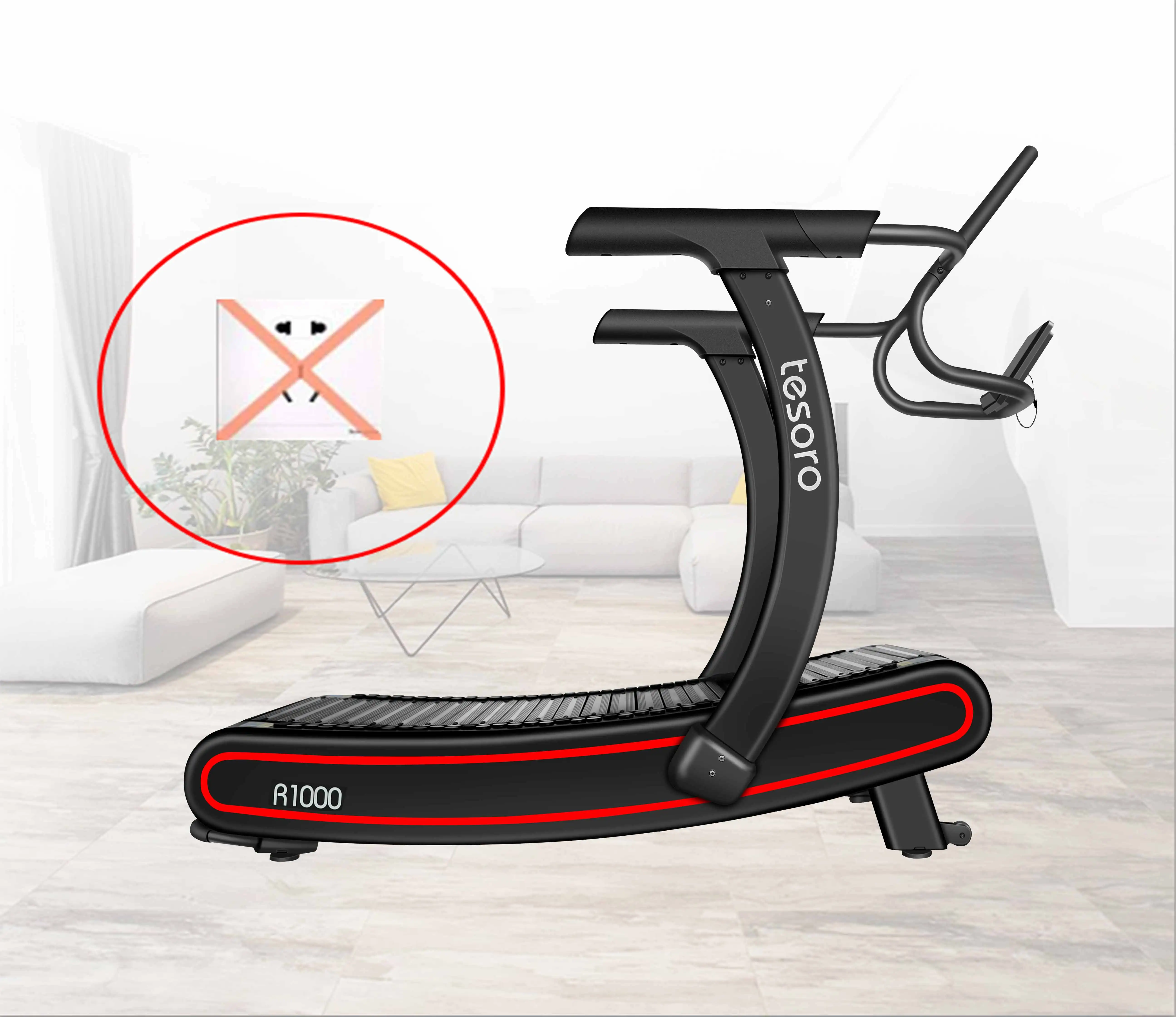 2022 новый дизайн изогнутая беговая дорожка с новой ручкой из ПУ R1000 Беговая машина для использования в тренажерном зале большая зона бега оборудование