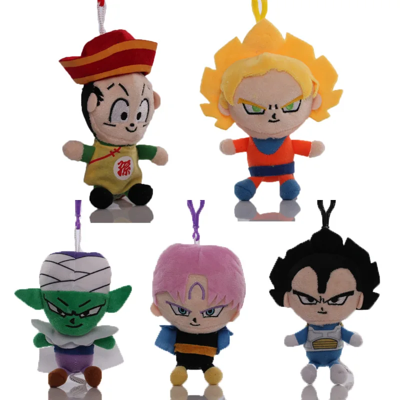 Cheap Wholesale Anime Dragon balls plush keychain 5 models kawaii soft toys small  plush yoy for kids toys