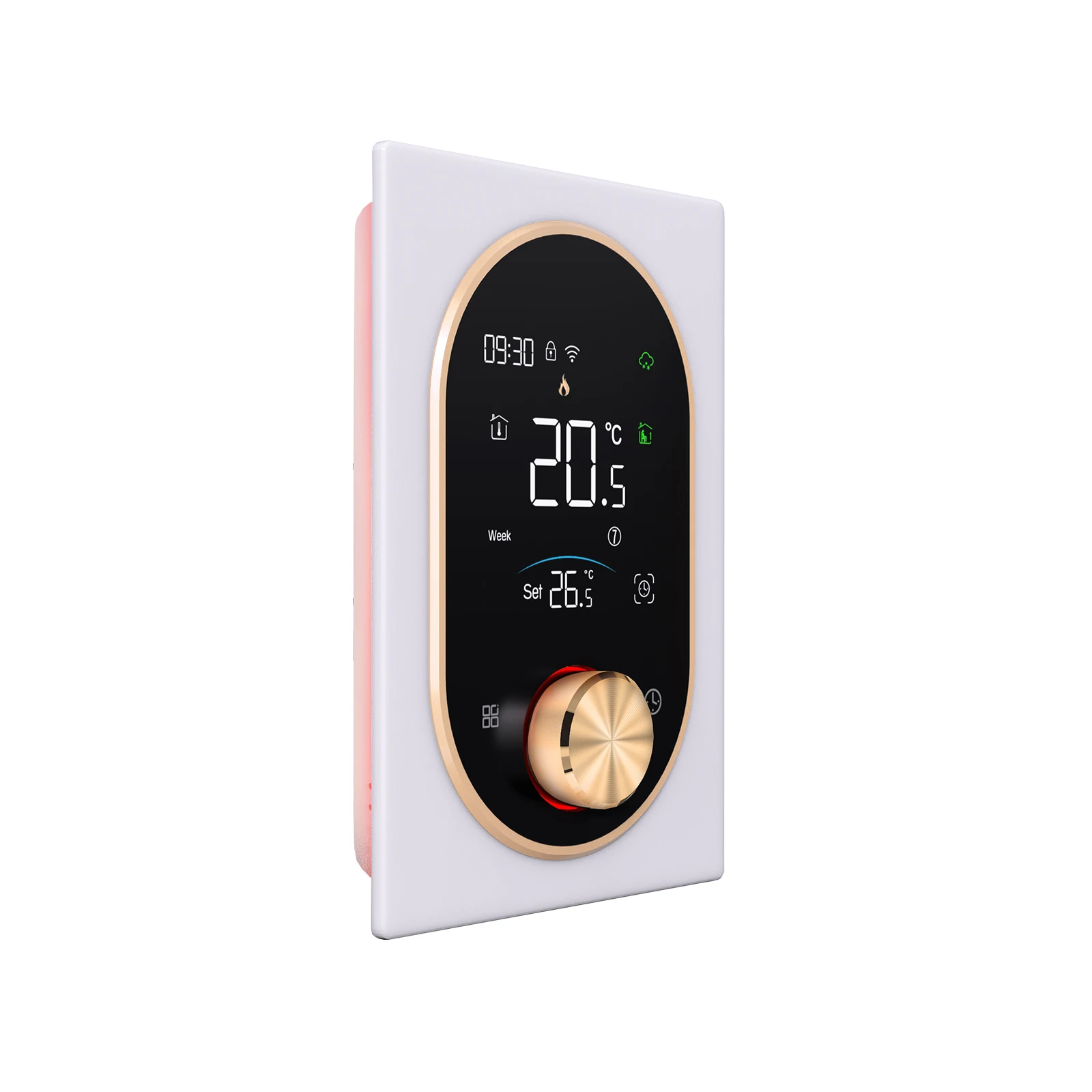 95~240V Tuya Knob Design Temperature Controller for Electric Gas Boiler Floor Heating Support window opening detection reminder