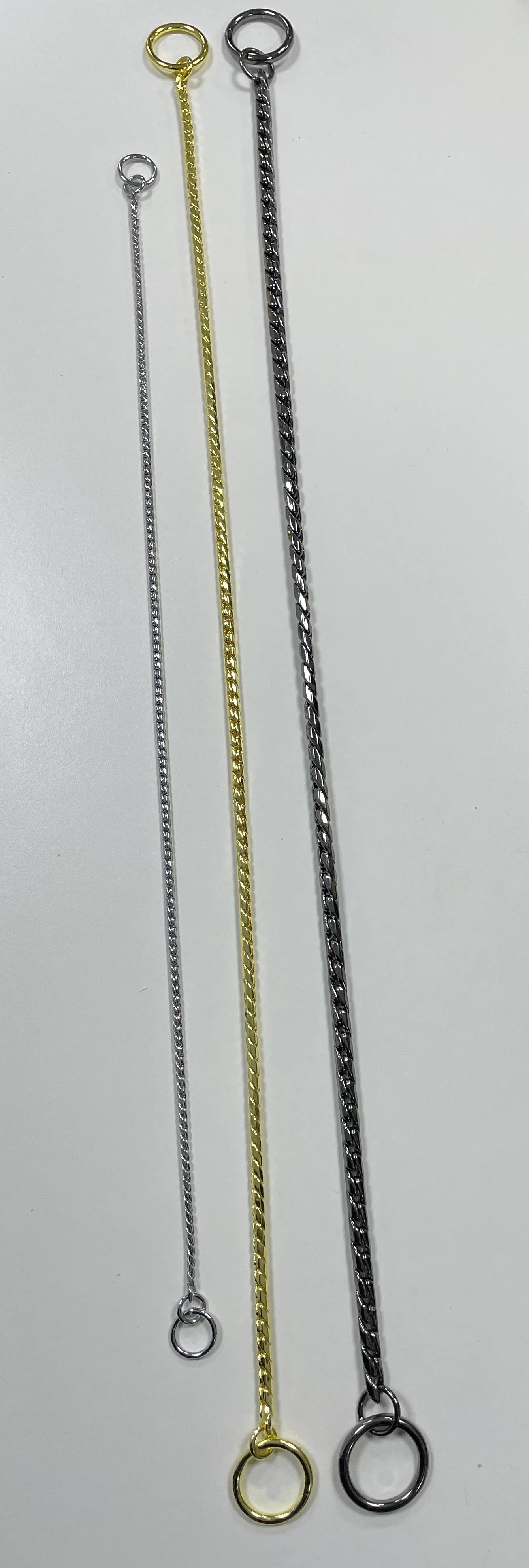 Choke chain Metal Snake Chain Pet Show Slip Collar Choker for Training Walking