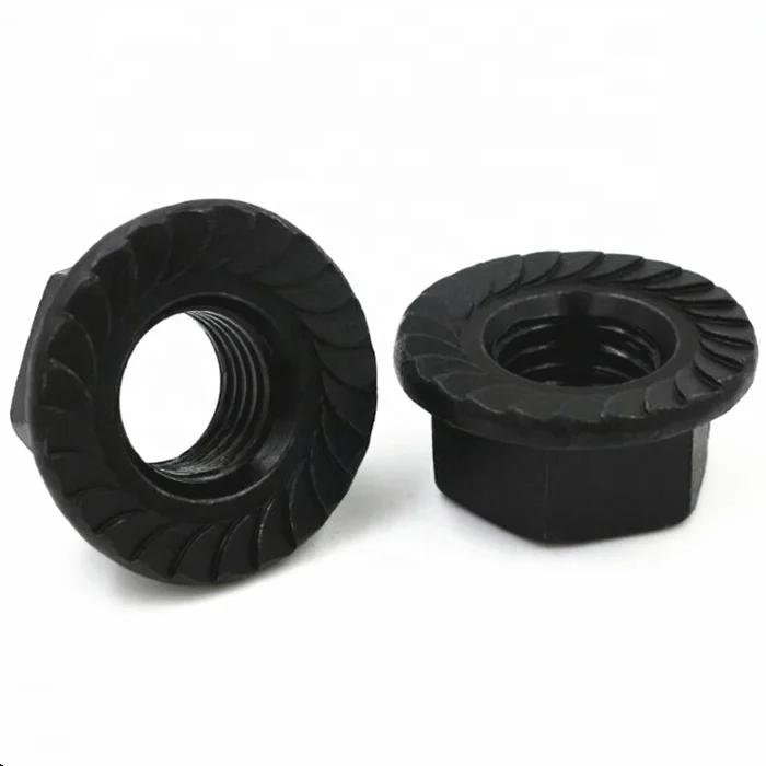 DIN 6923 ISO 4161 класс 8 10 9 черная Фланцевая гайка из углеродистой стали