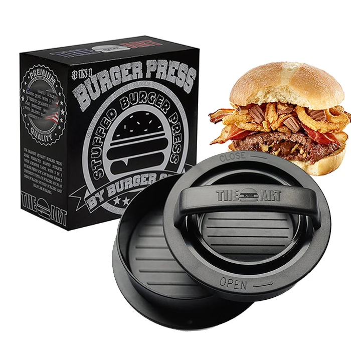 Sale low price packing paper box for non stick hamburger burger press round smasher grill multifunctional meat press packaging