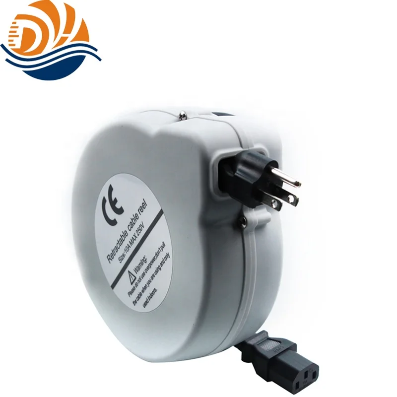 diy extension cord winder retractable spring loaded cable reel