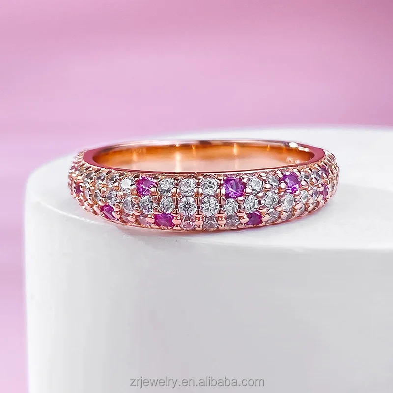 Hot Sale Style Moissanite Ring Custom Design Rose Gold Wedding Ring Moissanite Engagement Ring