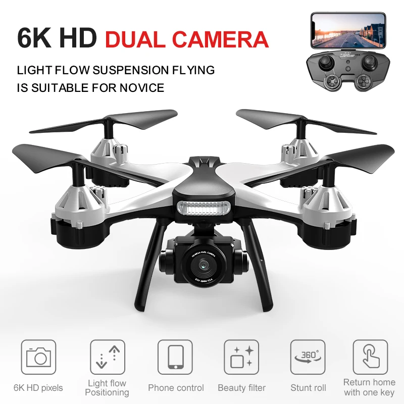 JC801 RC Quadcopter UAV 4K HD Professional Dual Camera Drone 4k Helicopter Aerial Photography flying camera drone