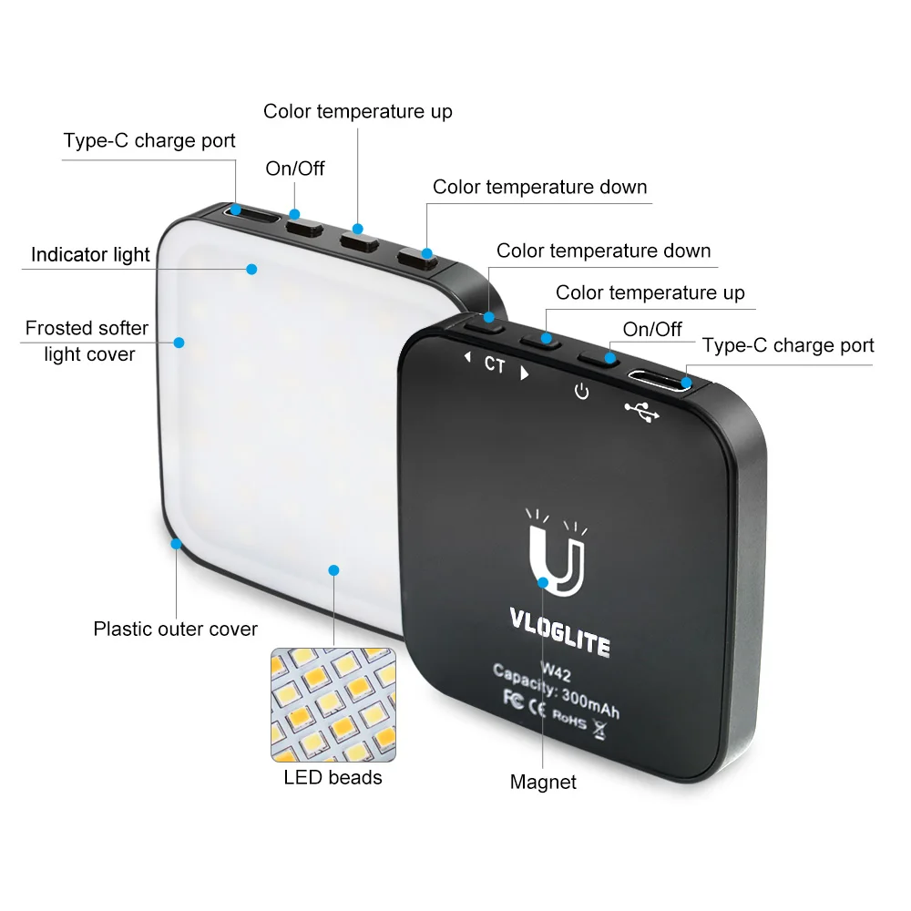 Wholesale customization Patented design Portable Flash LED Selfie Flashlight Phone Camera Clip Light For Mobile Phone