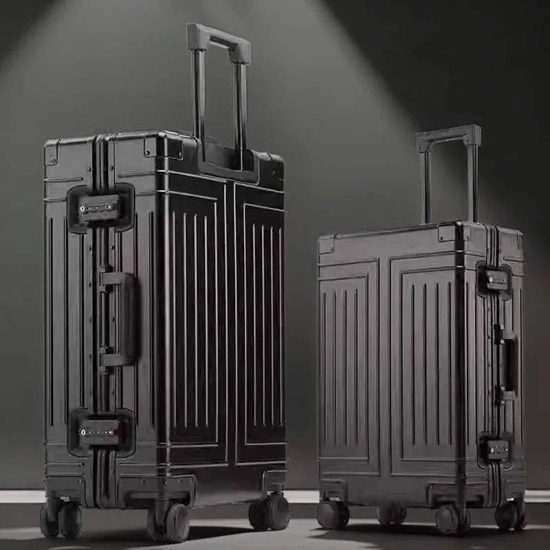 Custom aluminum bags carry de duffle electric foldable leather luggage maletas on scooter sets suitcases travel valises voyage