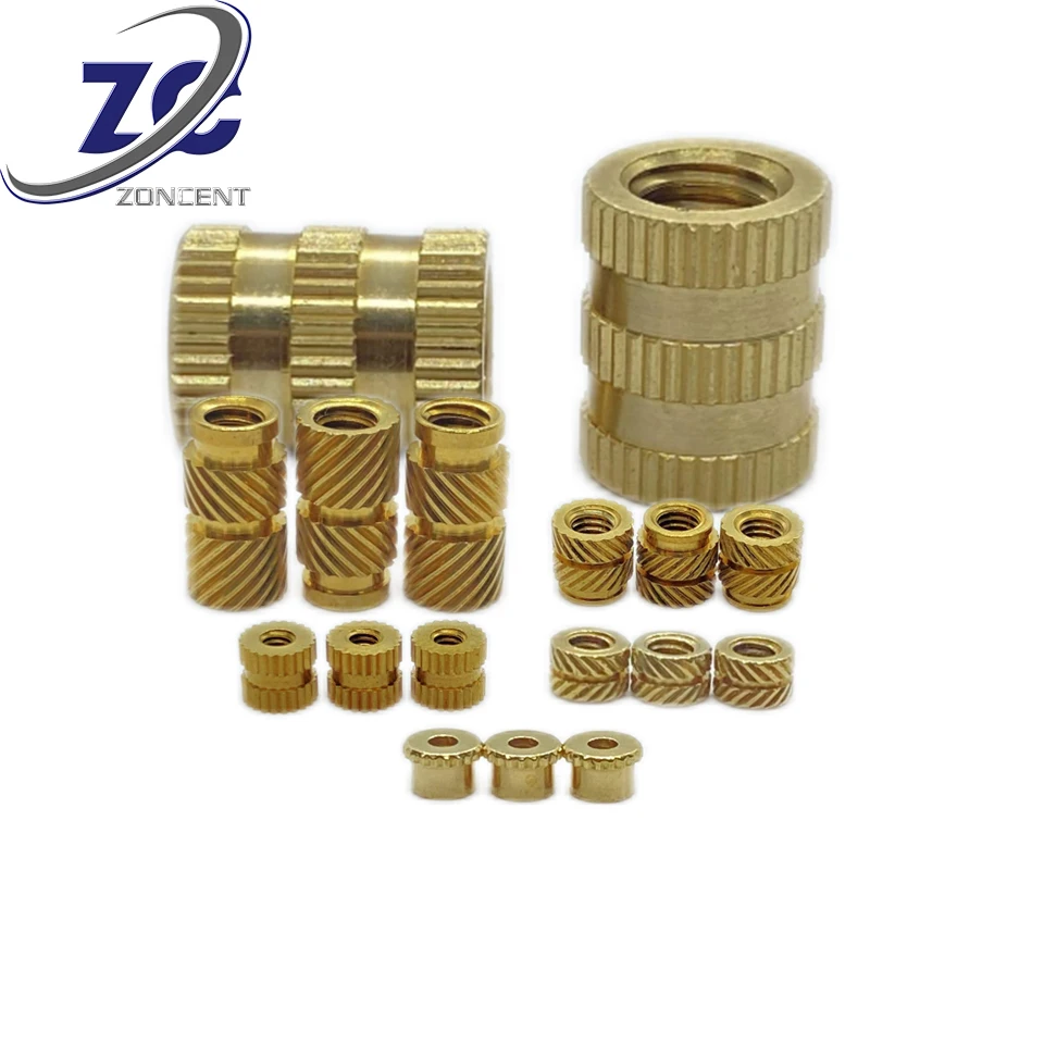 Custom High Precision Knurled insert nut mini CNC Turning Micro Machining Brass Lathe Turning Mechanical Parts