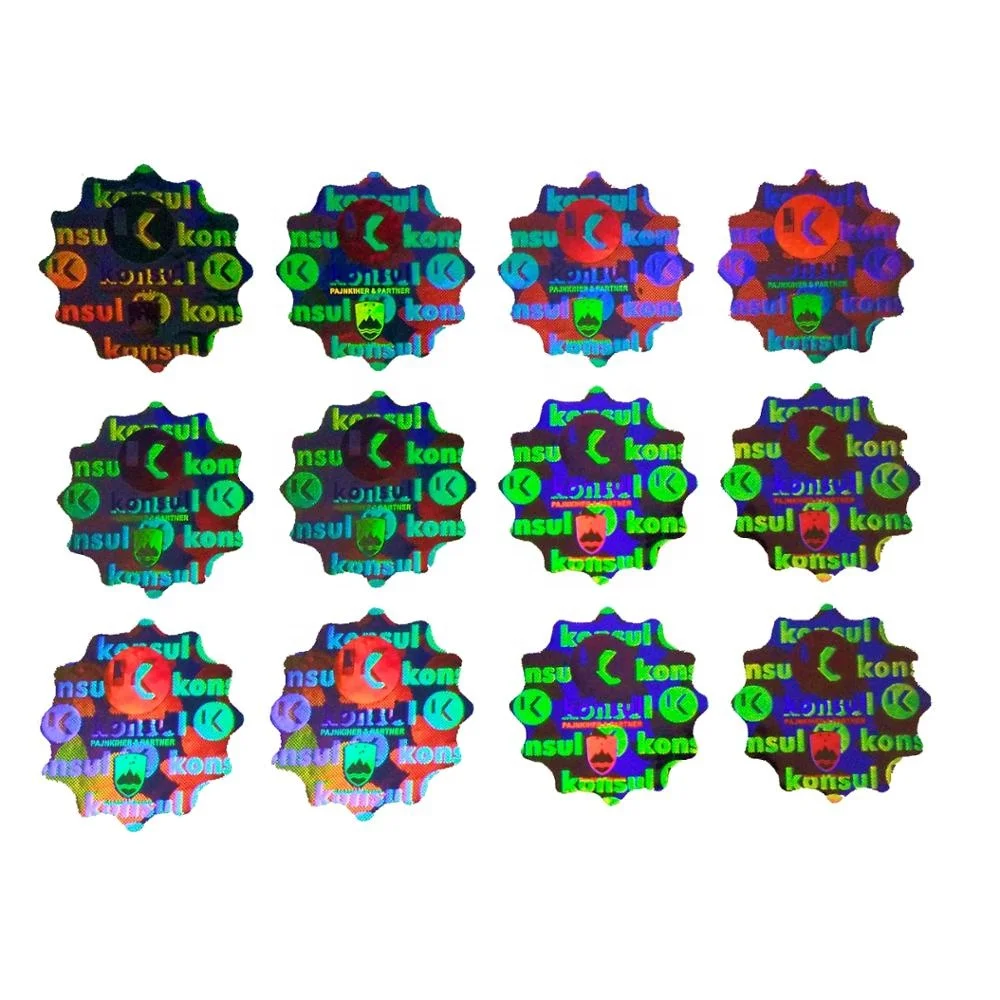 Custom 3D dynamic pattern hologram security encryption mark printing label sticker