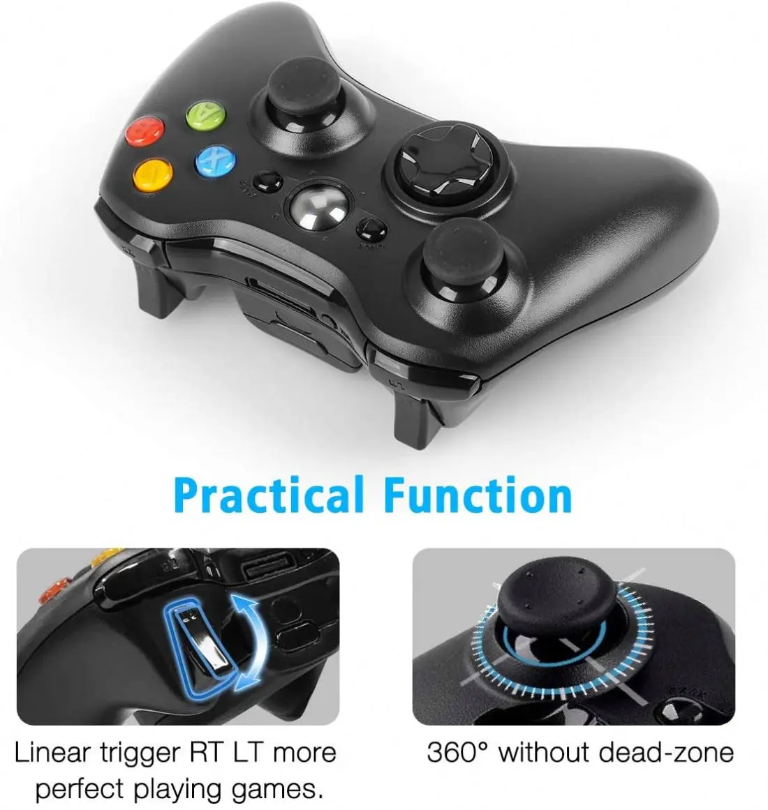 XBOX 360 Wireless Gamepad With 2.4G Receiver Joysticks & Game Controllers For Console