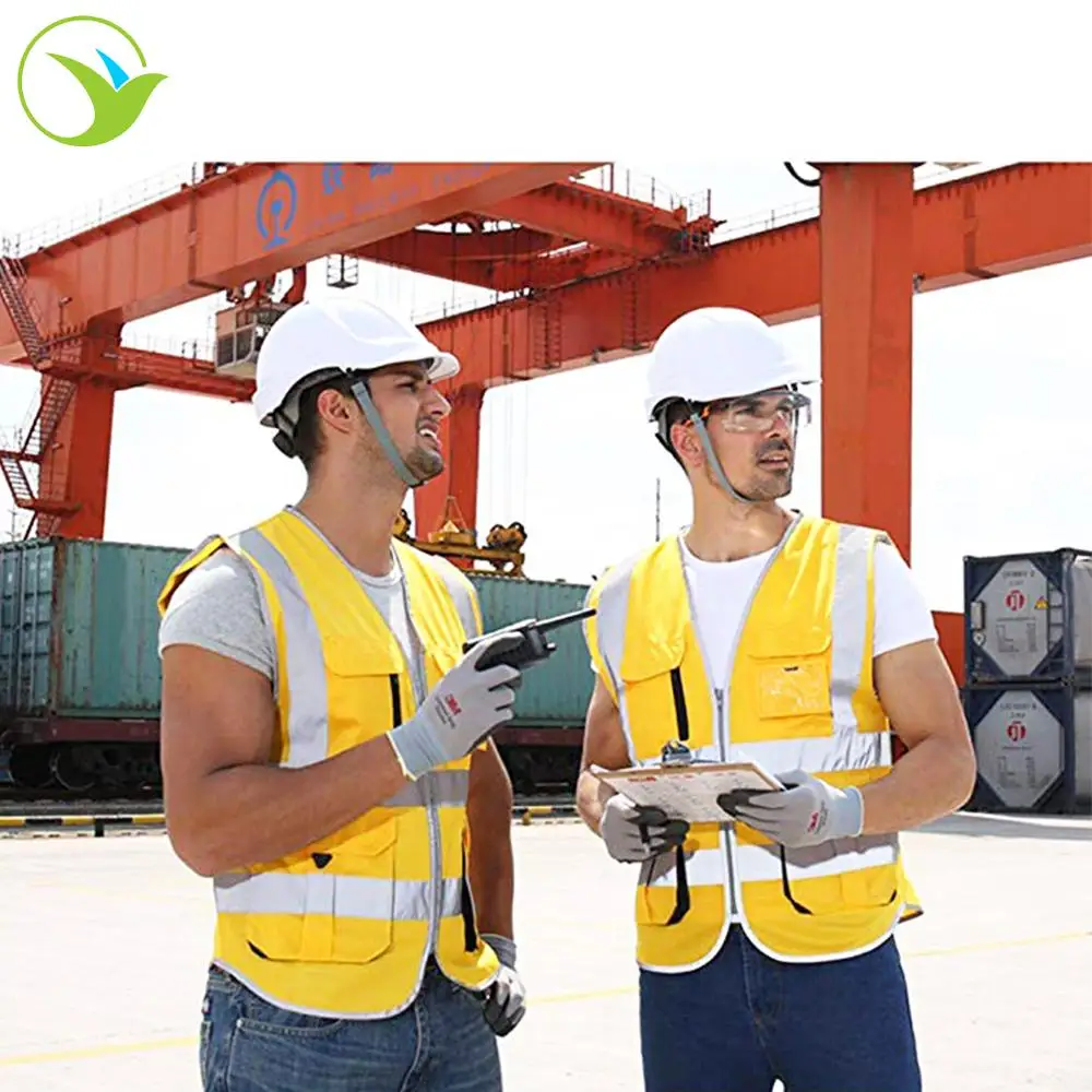 
Airport High Visibility Reflective Safety Vest Custom American Style Class 2 Rv009 100% Cotton 