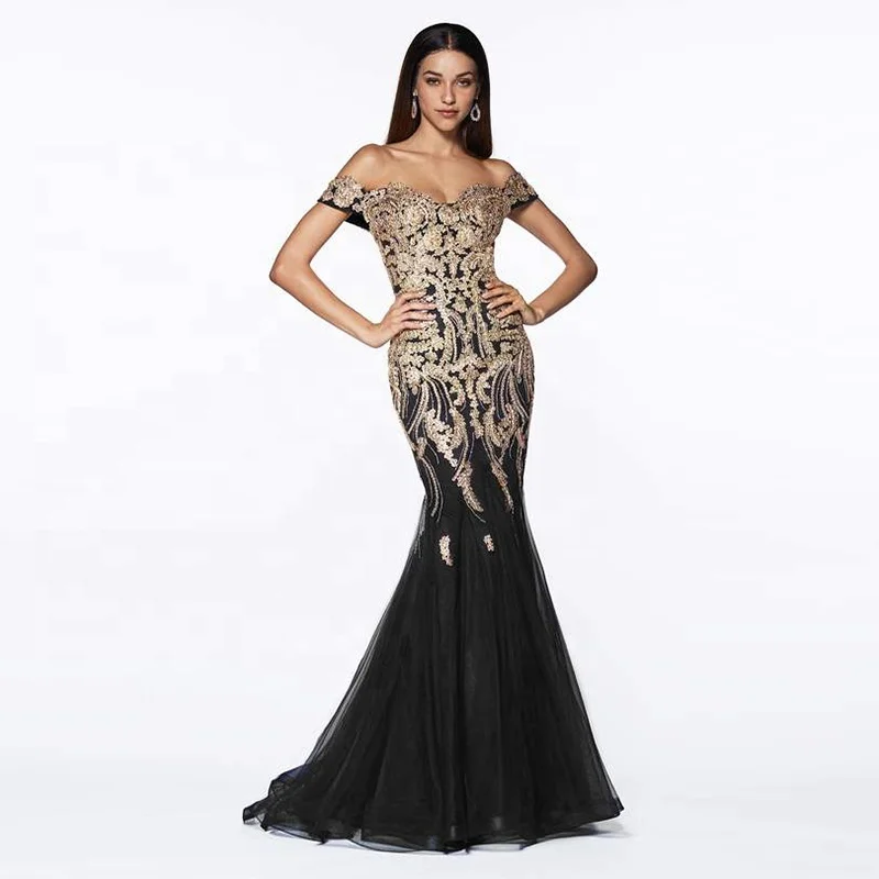 OEM Elegant Custom Design Lace over tulle fabric Beaded Back zipper closure length Ladies Women Night Gown