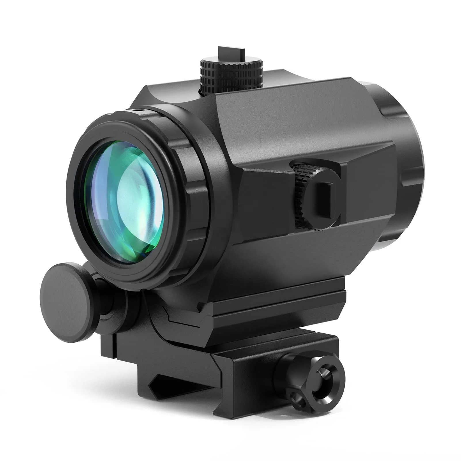 37/40MM Height 3X Focus Adjustment Red Dot Magnifier with Flip to Side Mount Adjustable  Hunting Sight Scope