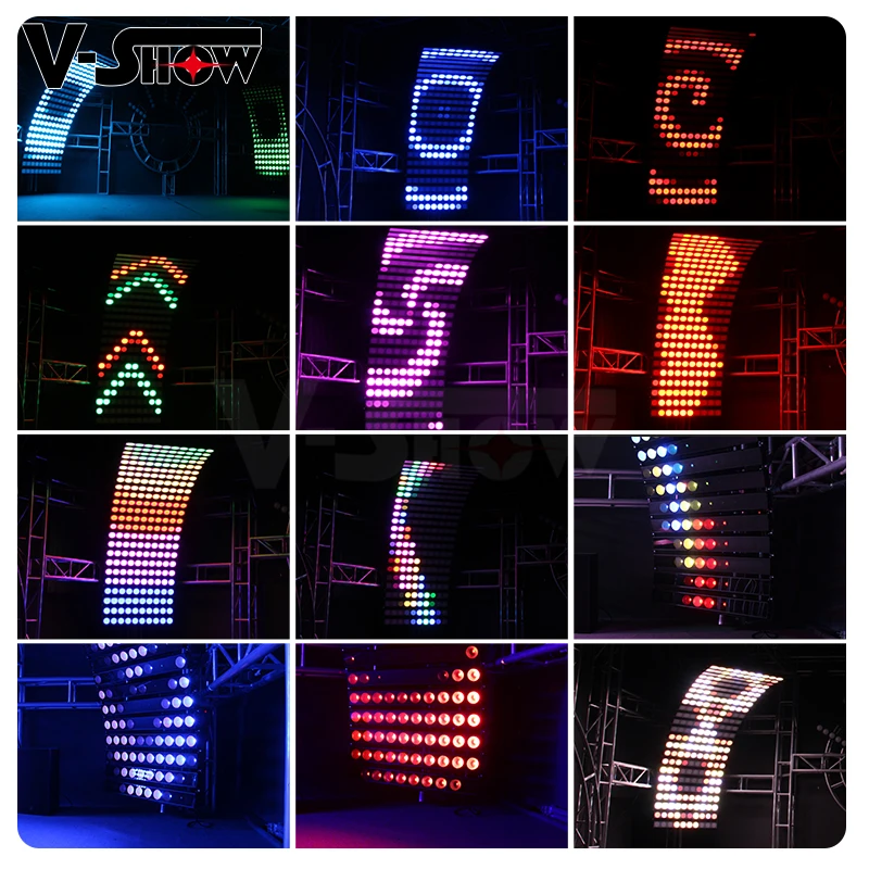 VSHOW MC1030 10PCS 30w Led Pixel Bar COB BSW Hybrid LED Linear Wall Washer lights RGBW DMX Control COB led stage wash bar light