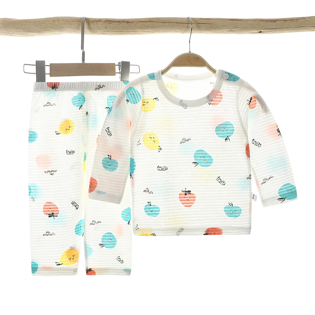 Children Home Wear Kids Air Conditioning Clothing Organic Bamboo Cotton Baby Sleepwear Set Summer Pajamas