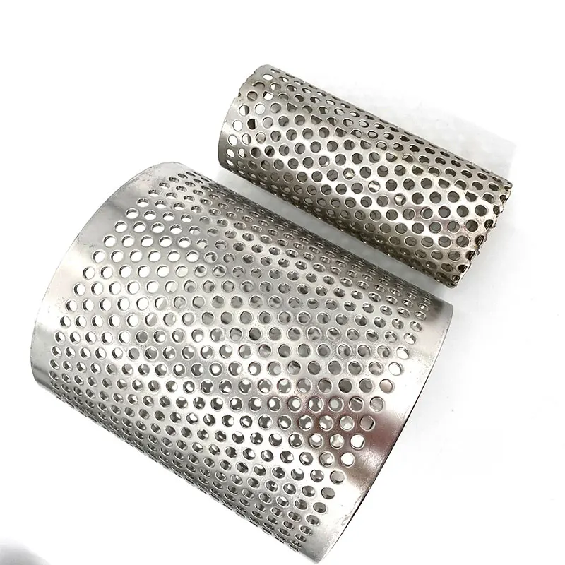 Stainless Steel Mesh Screen Filter Perforated Pipe/Tube For Automotive Exhaust System