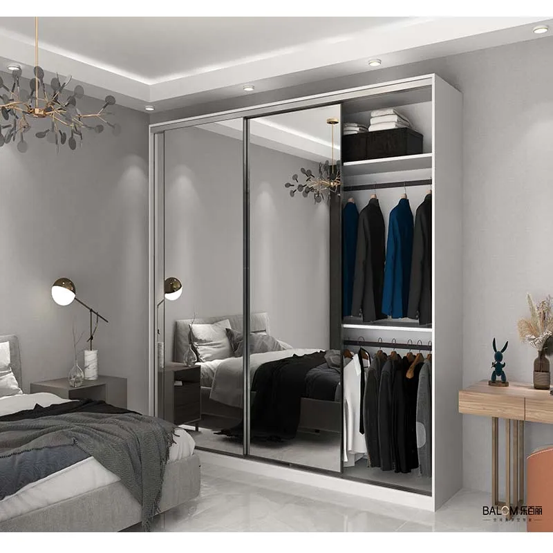 Balom wardrobe with mirror armoire wardrobe sliding door wardrobe closet with LED lights