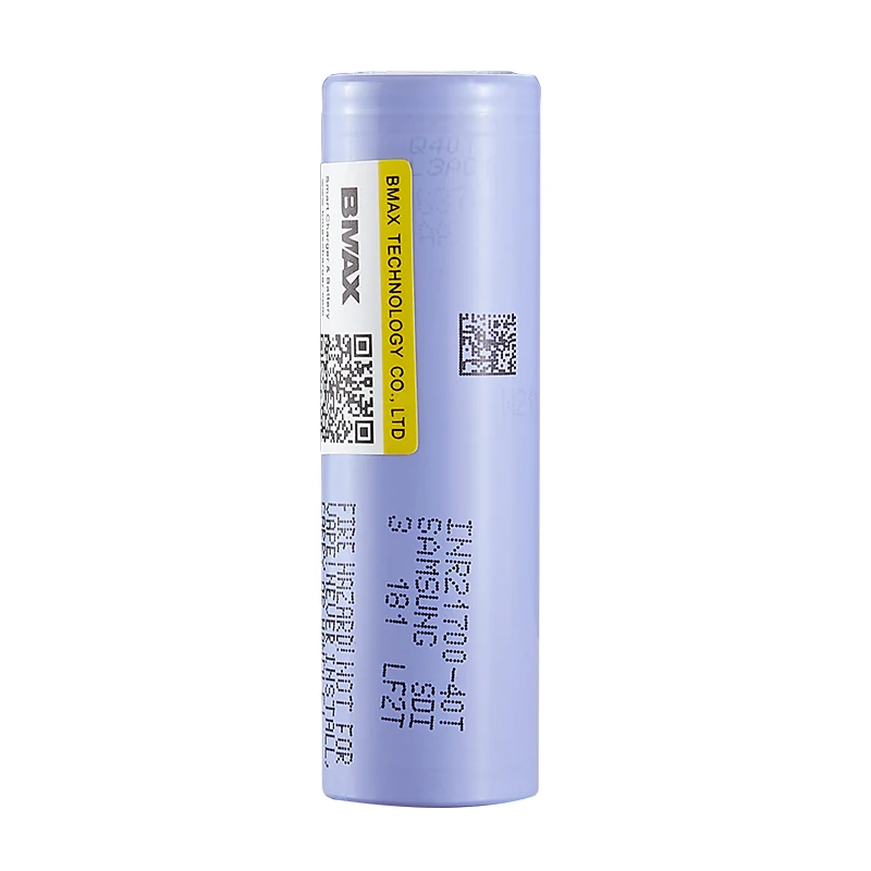 4000mAh INR21700-40T Rechargeable 18650 3.6V Lithium ion Cell Cylindrical Long Cycle Life High Capacity li-ion battery 3.7v