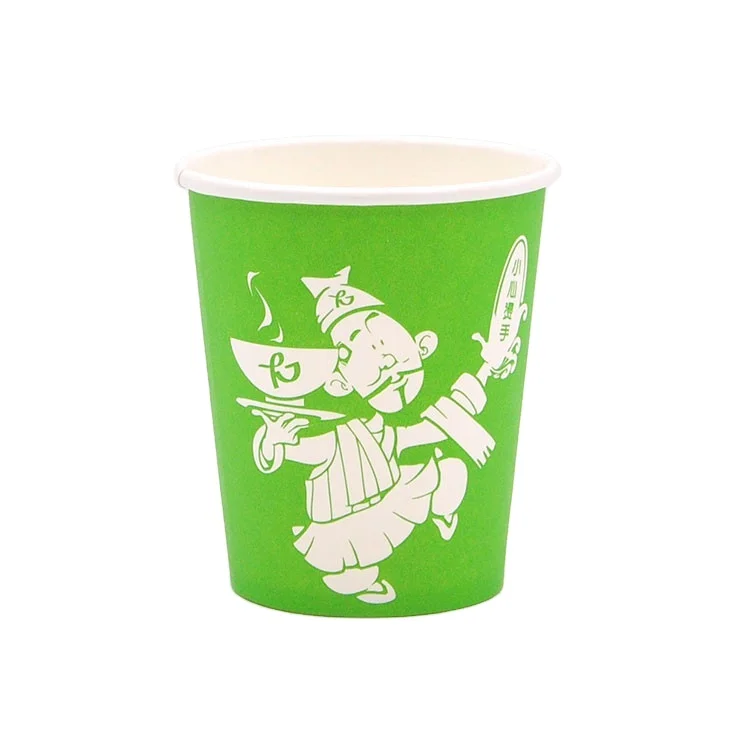Disposable take away 8oz coffee paper cups customized design flexo printing
