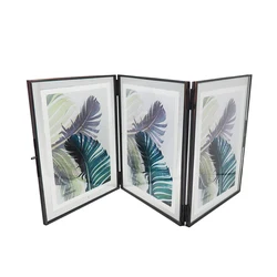 PF-1001B Square Flower And Butterfly Glass Photo Frame