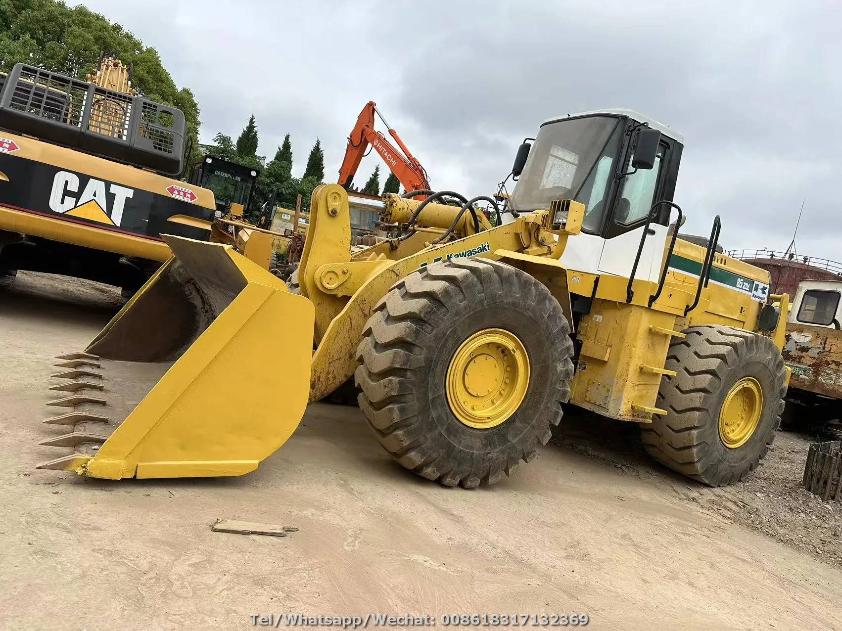 Used kawasaki 85Z 5 ton 3.5CBM Bucket Wheel Loader Made in Japan Kawasaki Front Discharge Loader