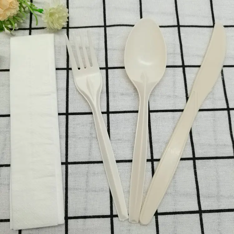 Compostable disposable Cornstarch biodegradable plastic cutlery