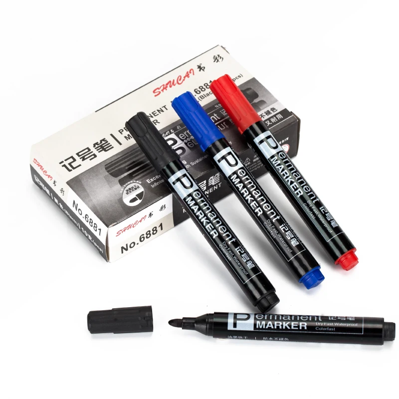 Новинка, оптовая продажа, канцелярские принадлежности, набор маркеров, Перманентная маркерная ручка для школы и офиса