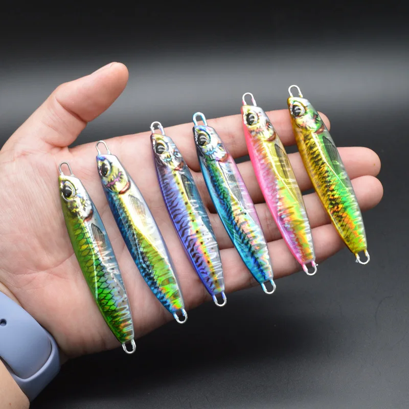 60G/80G Rattle sound ball inside long Cast fishing Metal Jig Shore Casting slow fall pitch jigging Lure Bait