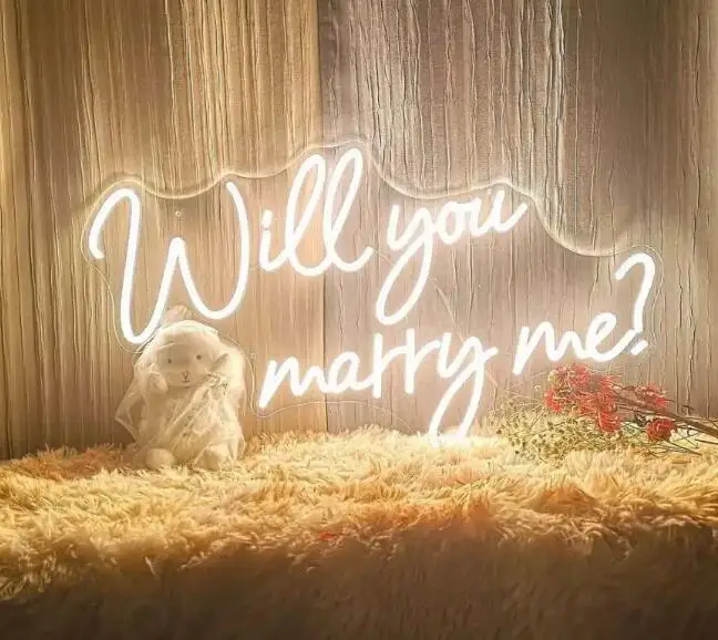 Made in China  neon sign  custom factory  will you marry me ?  neon sign