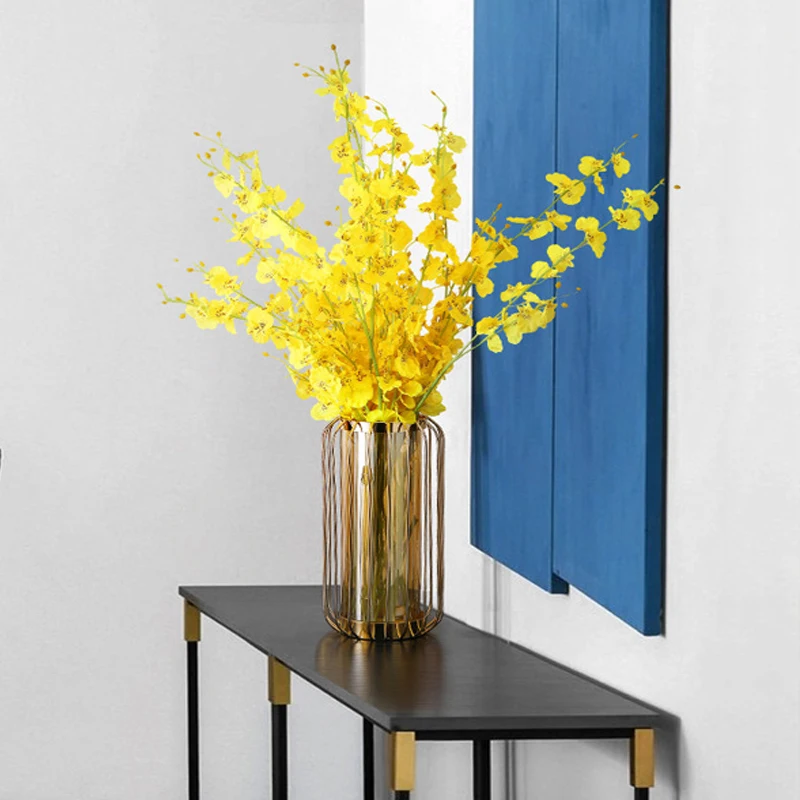 wholesale yellow artificial plants decoration flower vase dried flower bouquet home decor artificial flowers