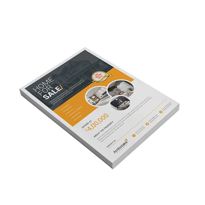 Custom Printing Service A4 Paper Flyer Catalog Luxury Printing Brochure Booklet Instruction Manual Paper Brochure