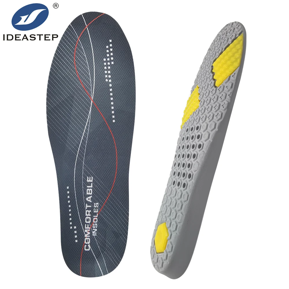 IDEASTEP Anti Shock Insoles Against Heel Anti Cushioning Soft Insole Lining Shoe Heel Foam Arch Support Design Supplier Pu