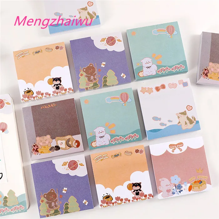 Creative eco stationery pal argentina animal cartoon printing children office memo pad wholeasale sticky deak note pad custom