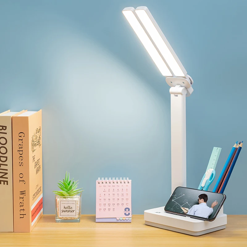 New Product Desk Study Reading Light Dimmable Stepless Touch Dimming Pen holder Table Lamp