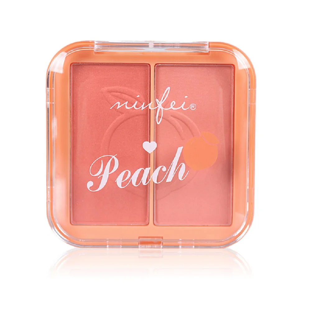 
Peach Natural Double Color Cheek is Red Improve Color of Skin Exquisite Rouge Mood Blush Plate Makeup Cosmetics Waterproof 