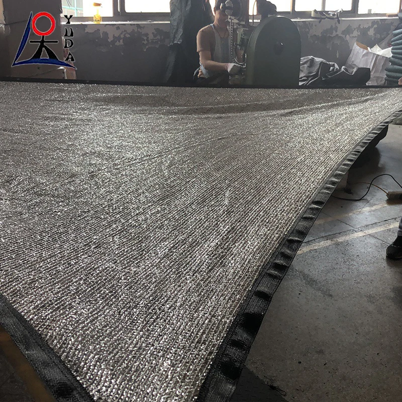 UV stabilized HDPE aluminum foil woven fabric sun shade net shade weaving