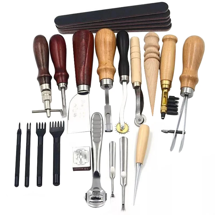  18pcs wallets making craft leather hand tools